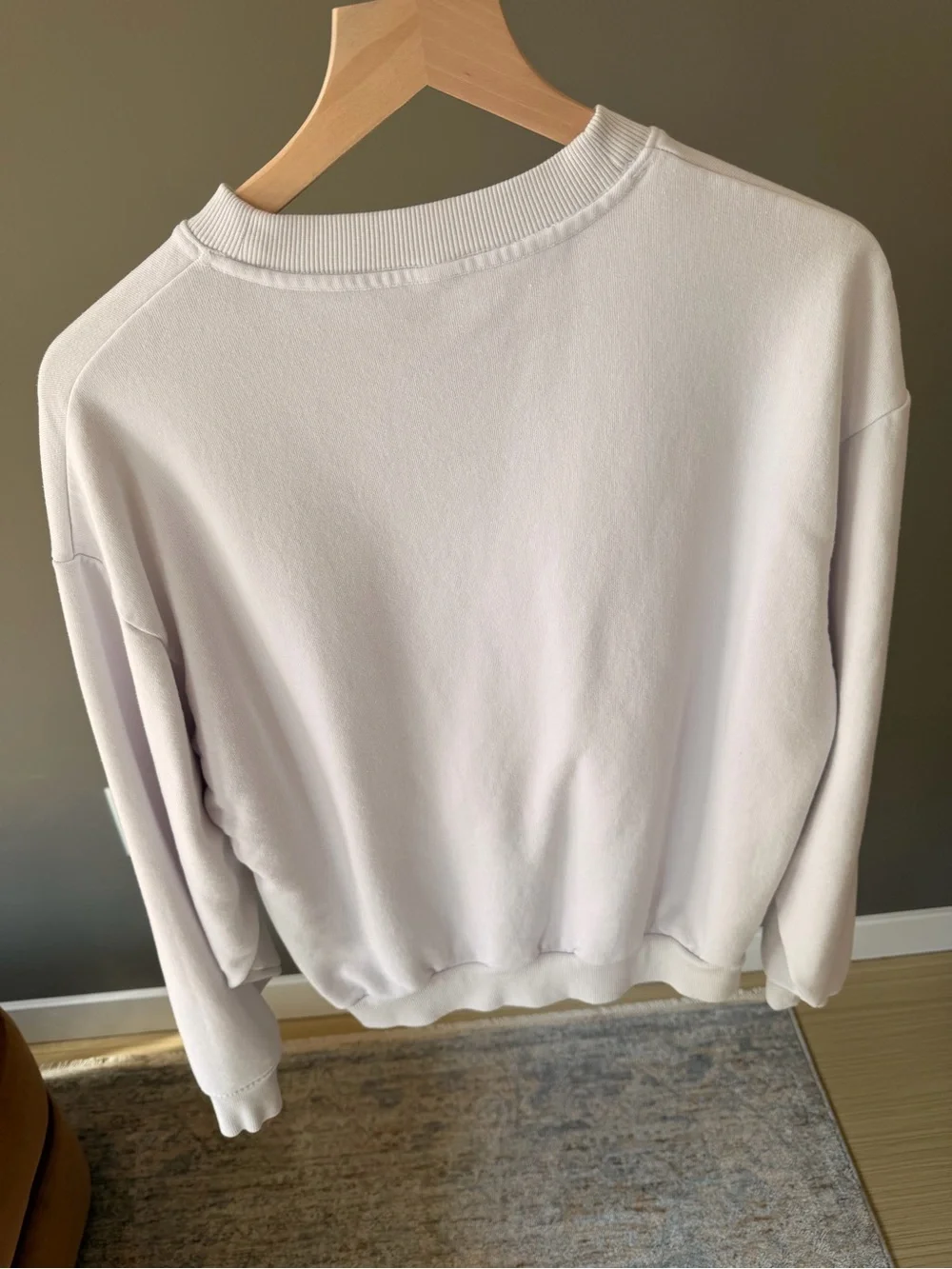 ALO Yoga White Accolade Crewneck Fleece Pullover Sweatshirt - Size XS